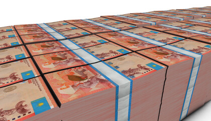 3D Pile of 5000 Kazakhstan Tenge Money banknote