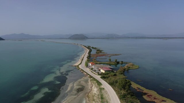 Koronisia Griechenland aus der Luft | Die Landzunge bei Koronisia in Griechenland aus der Luft