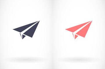 paper plane send message vector icon on a white background. paper airplane flat icon for web, mobile and