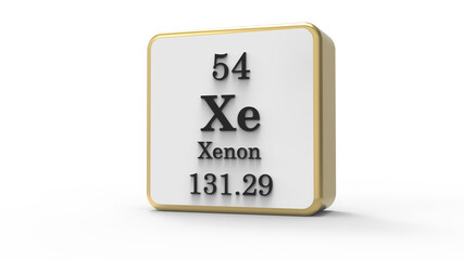 3d Xenon Element Sign. Stock image. 