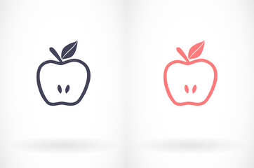 Apple Icon Vector in trendy flat style isolated on grey background. Apple Icon page symbol for your web site design Apple Icon Vector logo, app, UI. Apple Icon Vector illustration