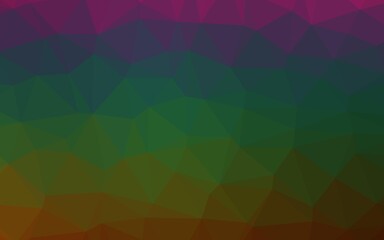 Obraz premium Dark Multicolor, Rainbow vector triangle mosaic template.