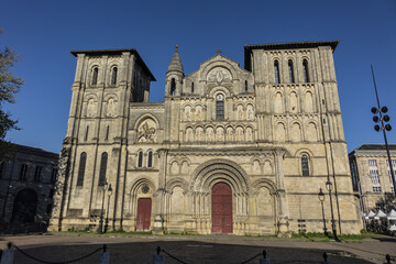 Fototapeta na wymiar Roman Catholic abbey church of the Holy Cross (Eglise Sainte-Croix) built in the late XI - early XII centuries. Bordeaux, Aquitaine, France.
