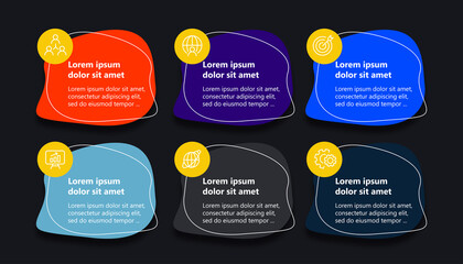 Flat color business infographic