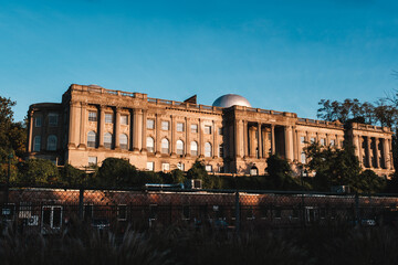 Historic building in Irvington, NY as seen from Scenic Husdon Park