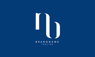 Alphabet letters Initials Monogram logo NB, BN, N and B