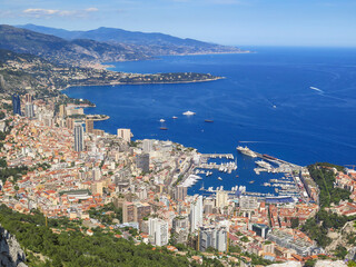 Fototapeta premium Panoramic view of the Principality of Monaco 
