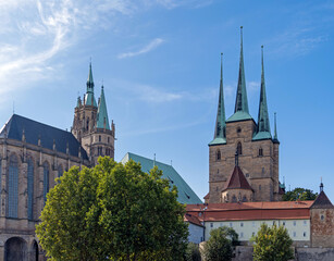 Fototapeta premium Erfurter Dom und Severikirche