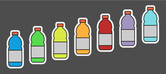 Vector Sport Drink Bottle icon Illustrations 