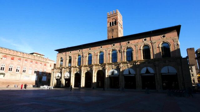 Bologna, Italy, view of the Podestà palace