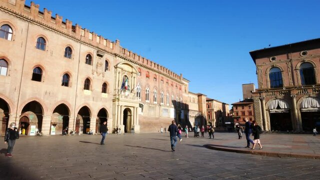 Bologna, Italy, Palazzo d'Accursio palace the city hall
