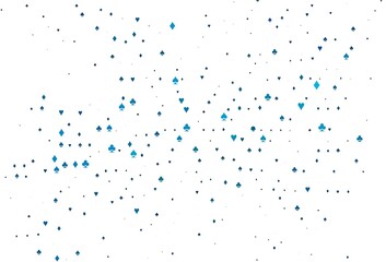 Light BLUE vector texture with playing cards.
