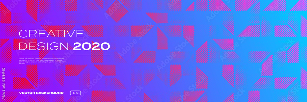 Aufkleber background pattern, color gradient halftone creative design, 2020 trend vector. abstract geometric a