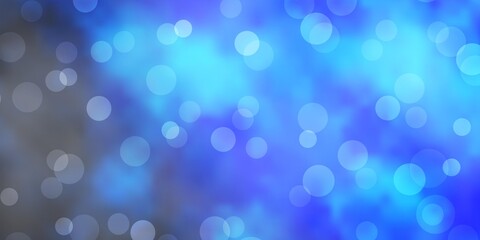 Dark BLUE vector template with circles.