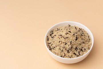 wild rice in a plate