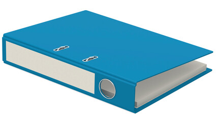 Blue folder isolated on white background