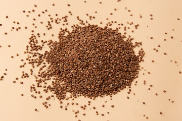 buckwheat on a beige background