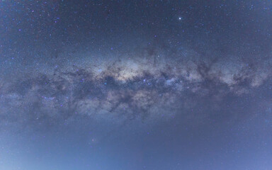 Milky way galaxy on clear night sky.