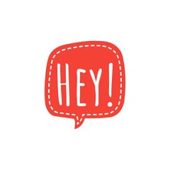''Hey!'' Word Illustration Lettering