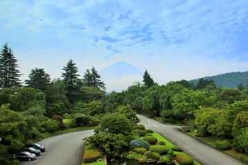 富士河口湖町から見た富士山