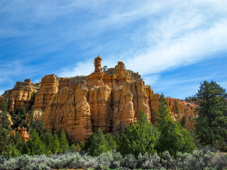 Geological rock formations in Bryce canyon national park, USA