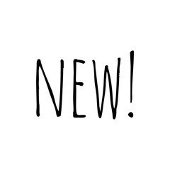 ''New!'' Word Illustration Lettering