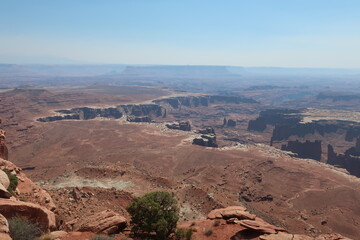 Fototapeta na wymiar Canyonlands Park and a large valley