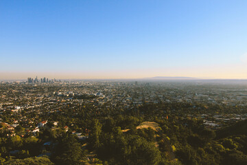 Obraz premium Griffith Observatory, City view of Los Angeles, California