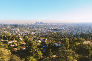 Griffith Observatory, City view of Los Angeles, California