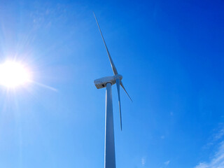 Windmill against the blue sky