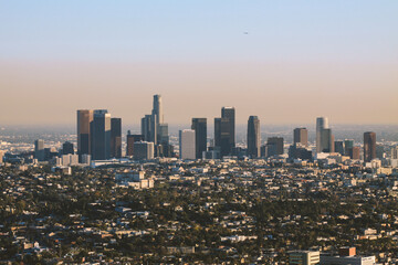 Griffith Observatory, City view of Los Angeles, California