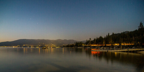 lake tahoe sunset landscape nevada side