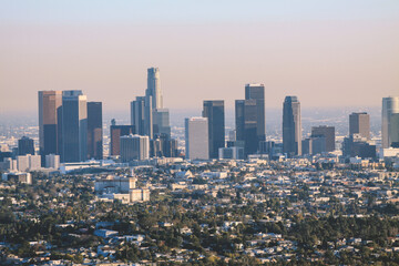 Fototapeta na wymiar Griffith Observatory, City view of Los Angeles, California
