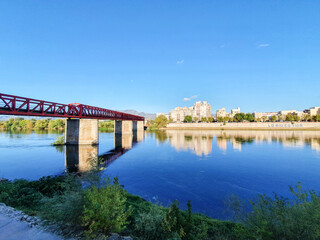View on the river Ebro in autumn