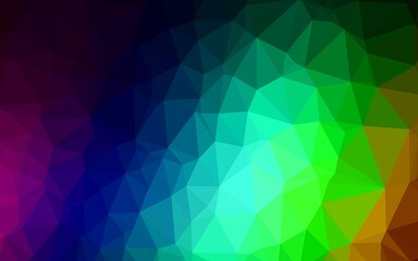 Obraz premium Dark Multicolor, Rainbow vector triangle mosaic texture.