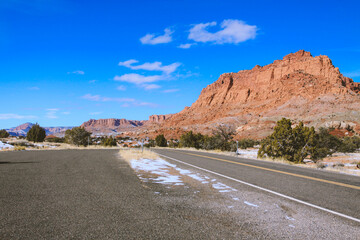 Winter in Capitol Reef National Park, utah