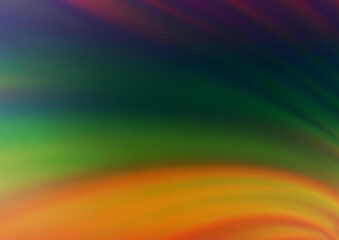 Dark Multicolor, Rainbow vector blurred and colored background.