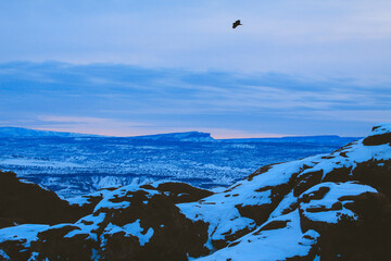 Sunrise at Arches National Park, Utah winter