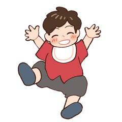 元気な赤ちゃんのイラスト
