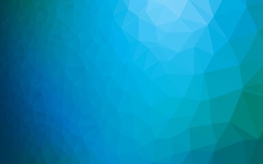 Fototapeta premium Light Blue, Green vector polygonal background.