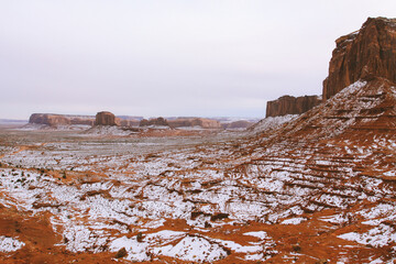Winter in Monument Valley, Arizona, Utah	