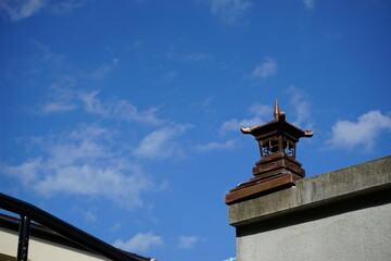 temple decoration in a no name small temple of kyoto Japan 