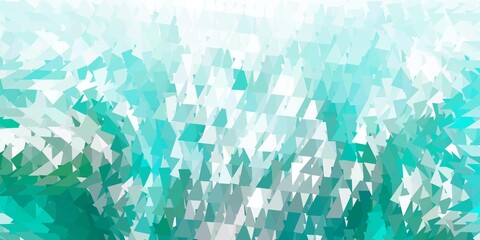 Dark blue, green vector geometric polygonal design.