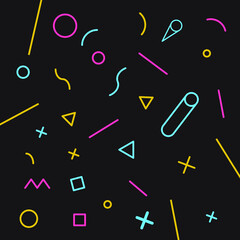 Background colorful pattern, geometric, memphis style  EPS Vector