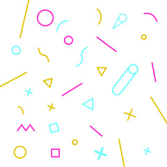 Background colorful pattern, geometric, memphis style white background EPS Vector white background