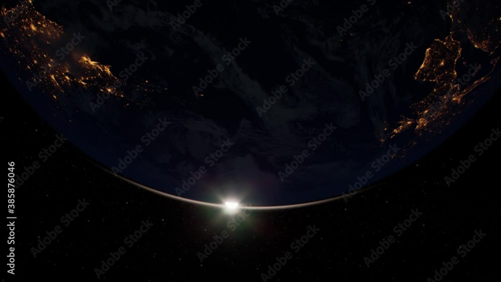 Wall mural earth globe planet from space orbit. elements of this image furnished by nasa