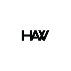 haw letter original monogram logo design