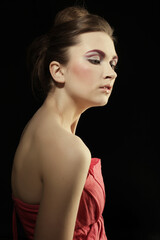 Fashion model close up