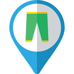 map pointer icon for trousers