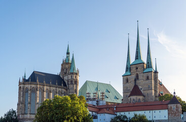 Fototapeta na wymiar Erfurter Dom und Severikirche